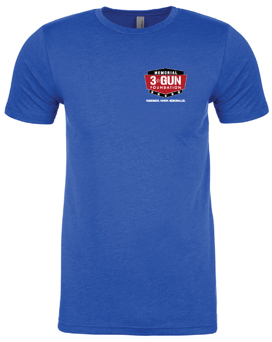 Memorial 3 Gun Foundation T-Shirt (Blue)