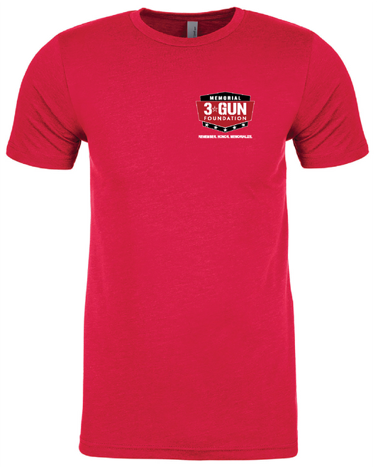 Memorial 3 Gun Foundation T-Shirt (Red)