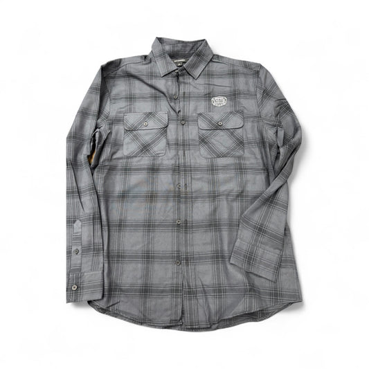 Memorial Valor Long Sleeved Flannel Shirt (Grey)