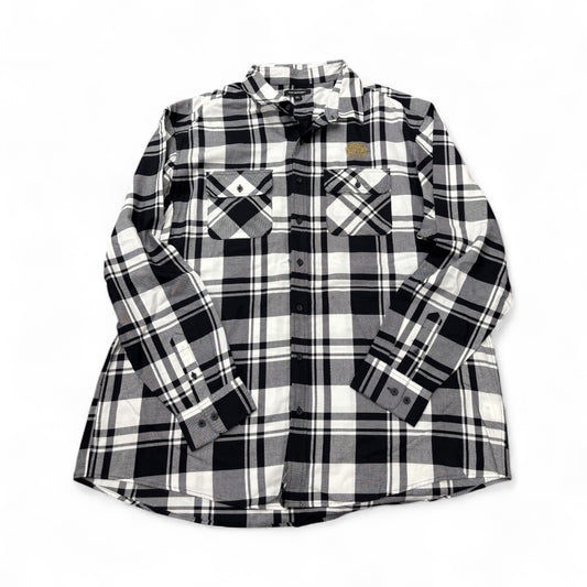 Memorial Valor Long Sleeved Flannel Shirt (Black/White)